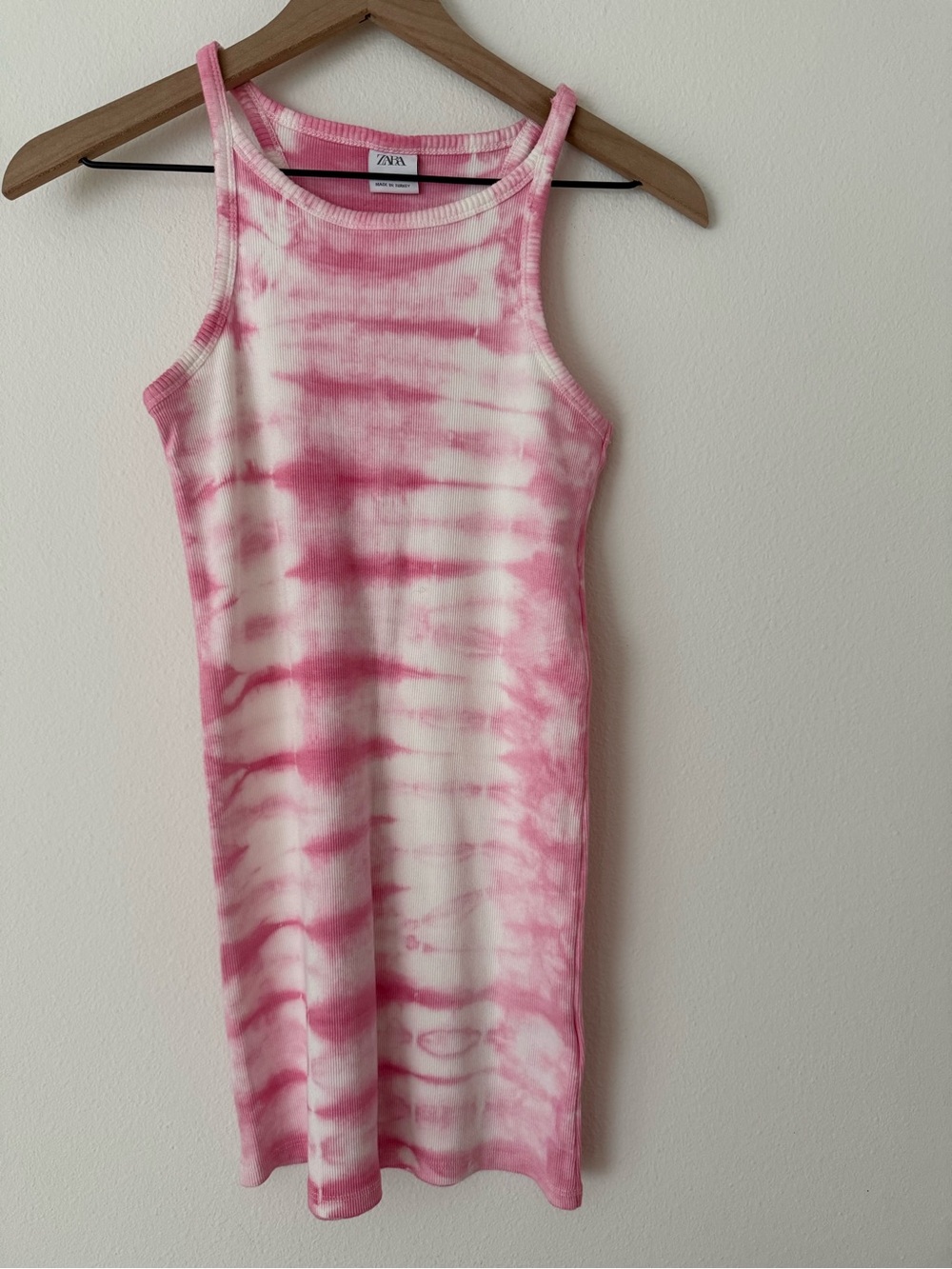 Zara Pink Tie-Dye Ribbed Tank Dress size 11/12